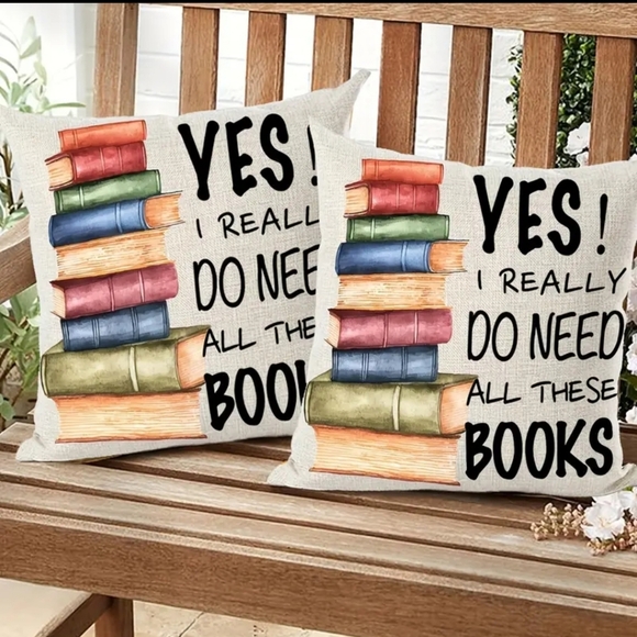 Last one! New! Cozy Book Lover Pillow Cover - Picture 4 of 7